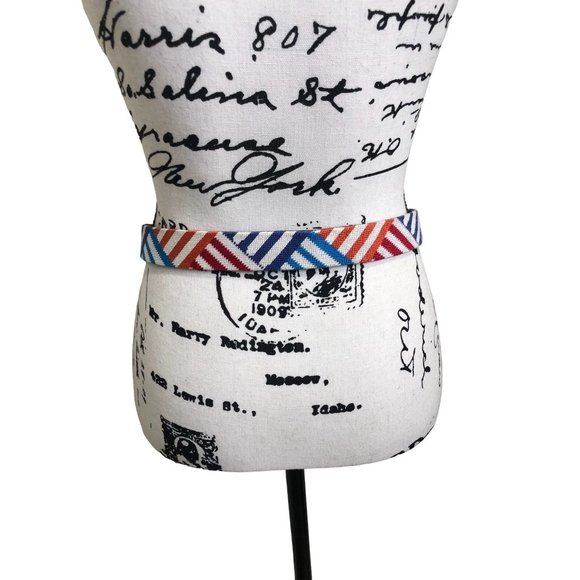 Tucker Blair Belt Handstitched Needlepoint Colorful Size 32 - Picture 3 of 6